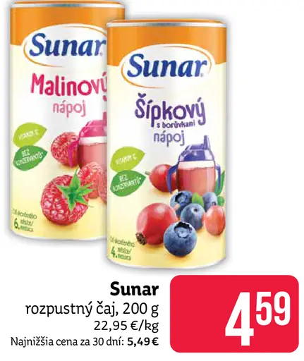 Sunar Rozpustný nápoj hruškový s medovkou