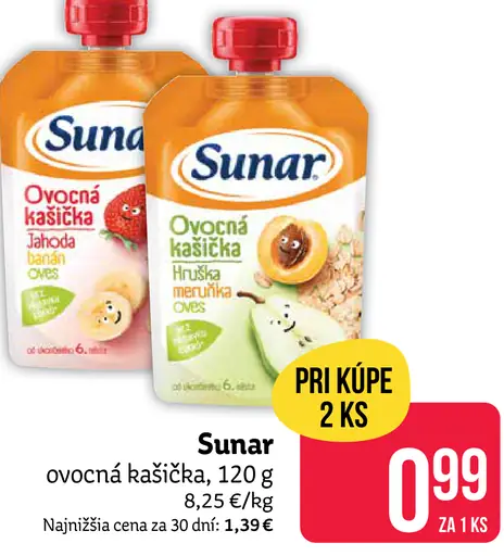 Sunar ovocná kašička