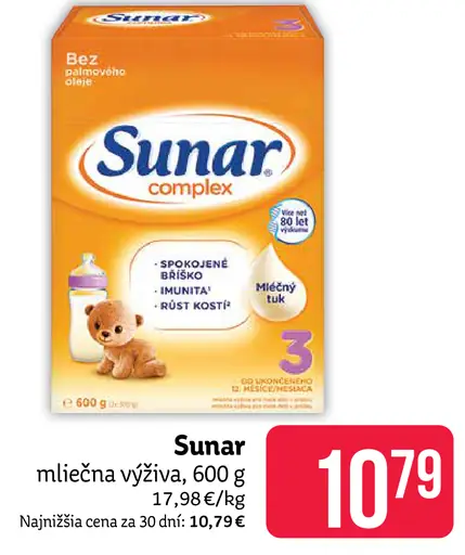 Sunar mliečna výživa
