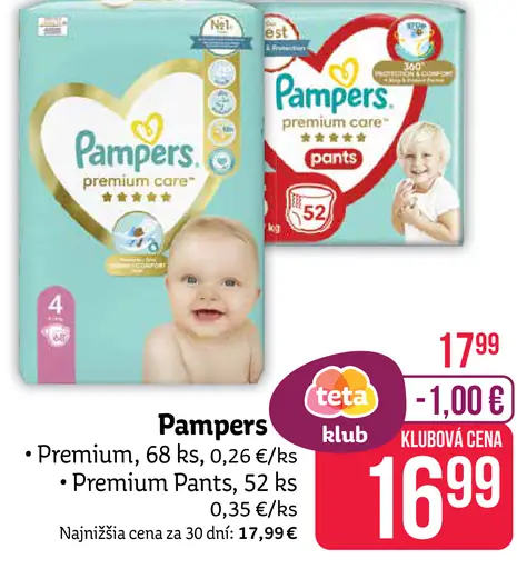 Pampers Premium plienky