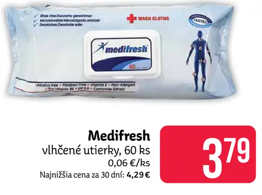 Medifresh vlhčené utierky