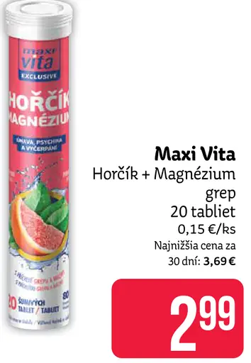 Maxi Vita Horčík + Magnézium grep