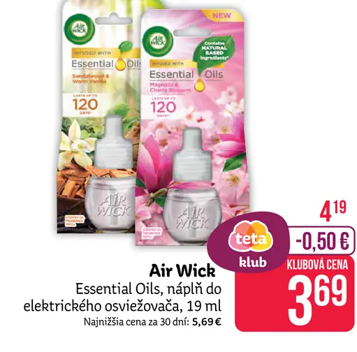 Air Wick Essential Oils náplň do osviežovača