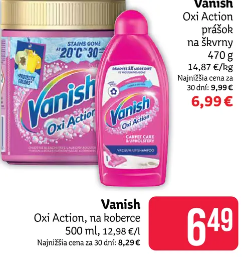 Vanish Oxi Action prášok na škvrny