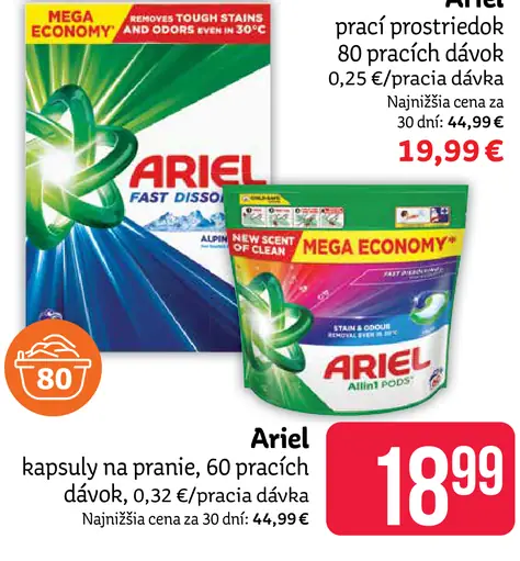 Ariel prací prostriedok