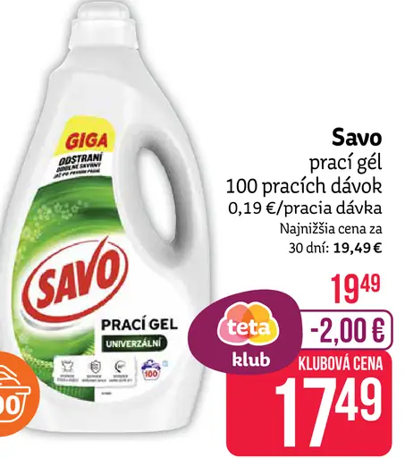 Savo prací gel