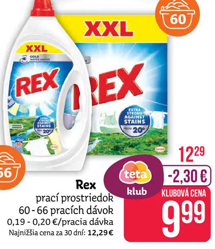 Rex prací prostriedok