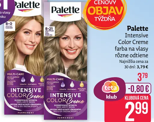 Palette Intensive Color Creme farba na vlasy nugát 6-65