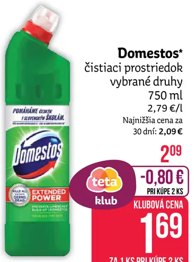 Domestos čistiaci prostriedok