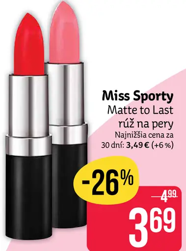 Miss Sporty Matte to Last rúž na pery