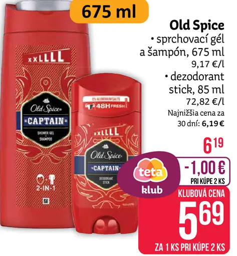 Old Spice sprchovací gél a šampón, dezodorant stick