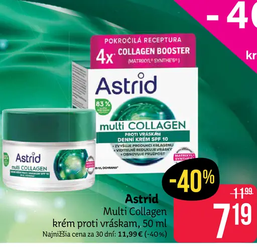 Astrid Hyaluronic Gold krém proti vráskam