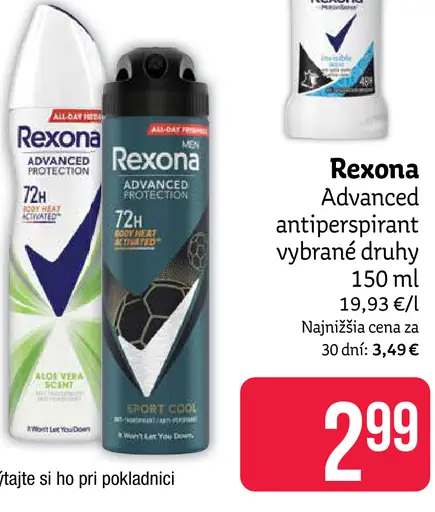 Rexona Advance antiperspirant