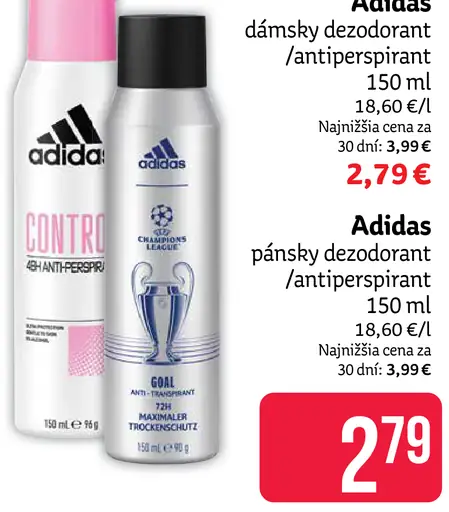 Adidas dámsky dezodorant/antiperspirant