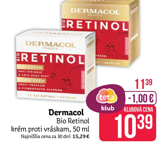 Dermacol Bio Retinol krém proti vráskam