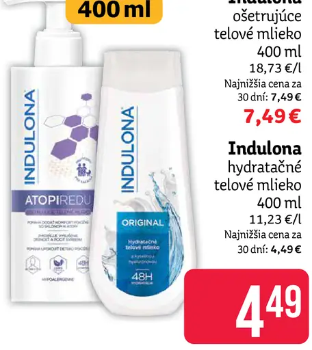 Indulona Original ošetrujúce telové mlieko