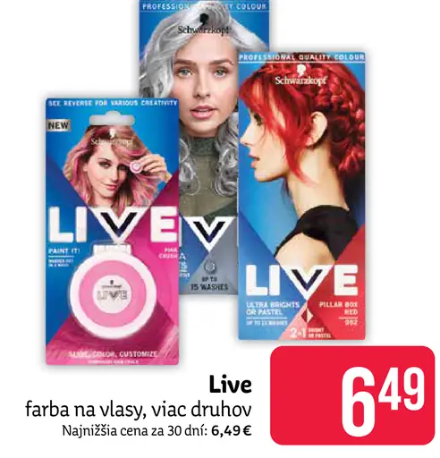 Live farba na vlasy