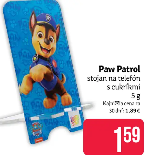 Paw Patrol stojan na telefón s cukríkmi