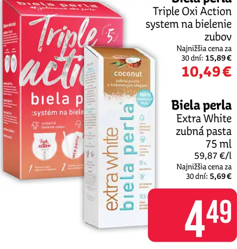 Biela perla Triple Oxi Action systém na bielenie