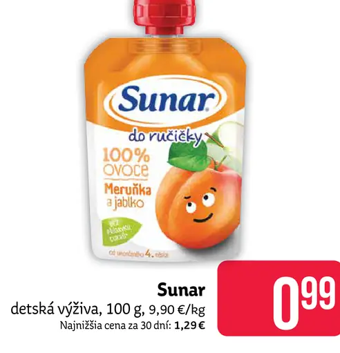 Sunar detská výživa 100% ovocie
