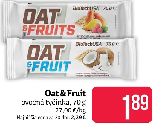 Oat & Fruit ovocná tyčinka