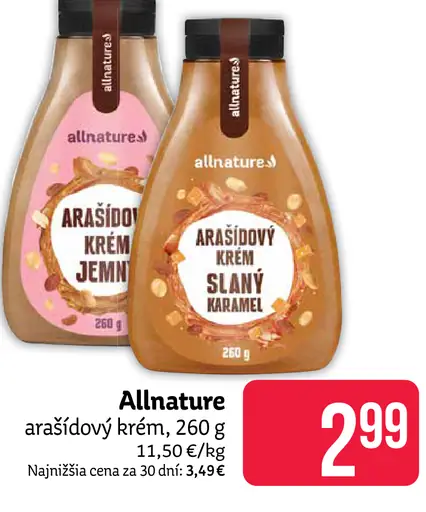 Allnatura arašidový krém