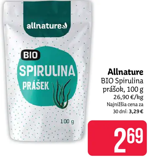 Allnature Spirulina prášok