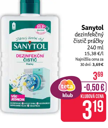 Sanytol sprejový čistič dezinfekčný