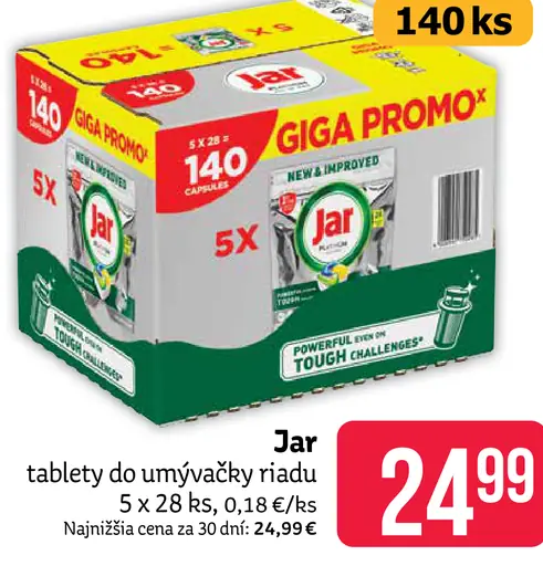 Jar Tablety do umývačky