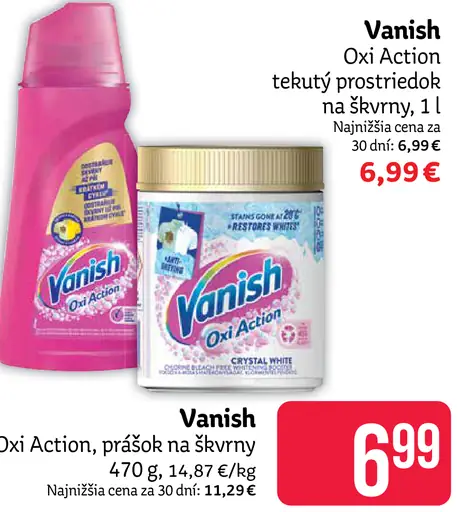 Vanish Oxi Action prášok na škvrny