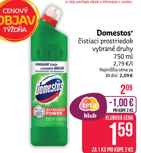 Domestos čistiaci prostriedok