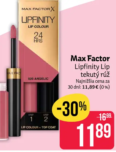 Max Factor Lipfinity Lip Colour tekutý rúž