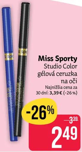 Miss Sporty Studio Color gélová ceruzka na oči