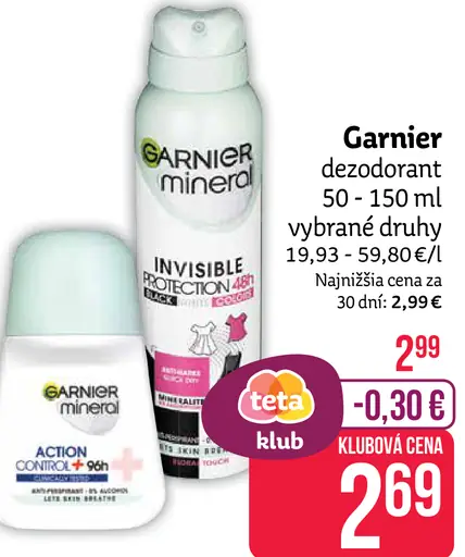 Garnier deodorant