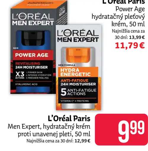 L'Oréal Paris Men Expert hydratačný pleťový krém proti unavenej pleti