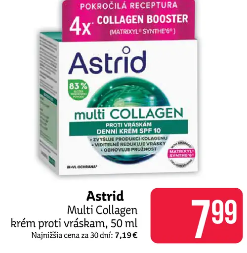 Astrid Multi Collagen pleťový krém proti vráskam