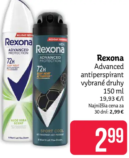 Rexona Advanced antiperspirant