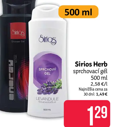 Siriös Herb sprchový gél levanduľa