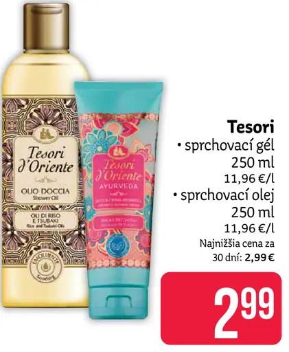 Tesori sprchovací gél oro di cocco