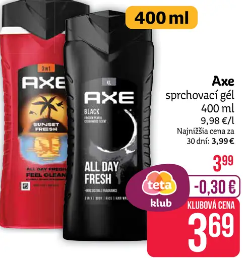 Axe sprchovací gél