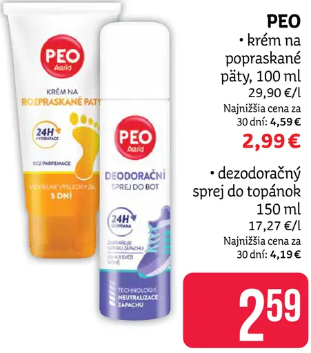 PEO krém na popraskané päty