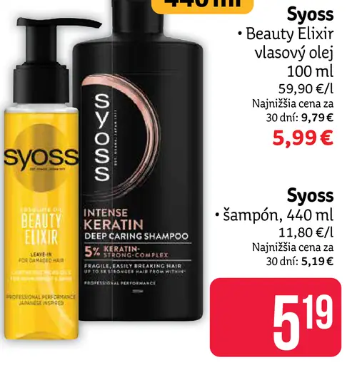 Syoss olej Beauty Elixir pre vyživené a lesklé vlasy