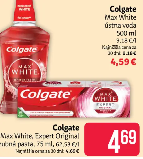 Colgate Max White ústna voda