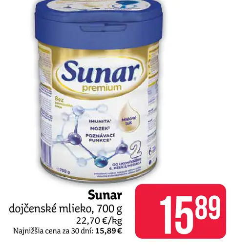 Sunar dojčenské mlieko