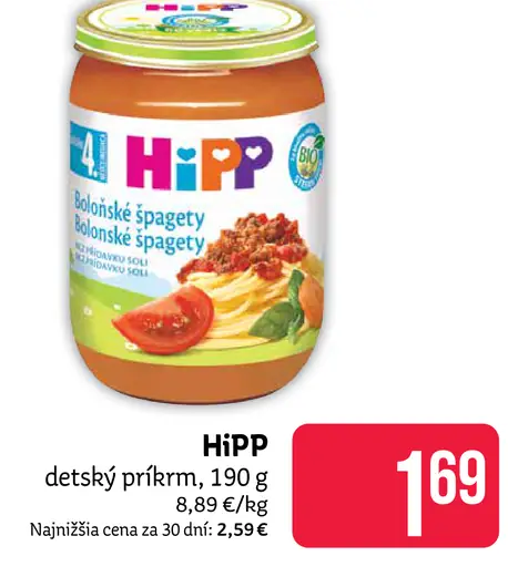 HiPP detský príkrm špagety