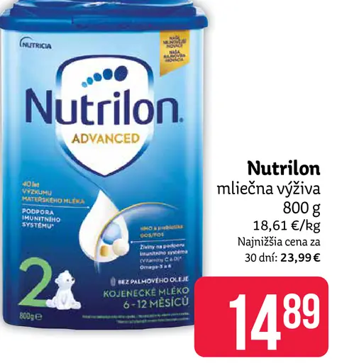 Nutrilon ADVANCED následná dojčenská mliečna výživa