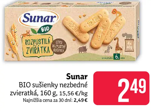 Sunar sušienky zvieratká