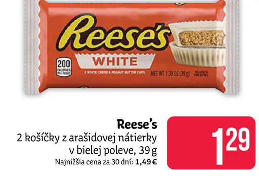 Reese’s košíčky v bielej poleve