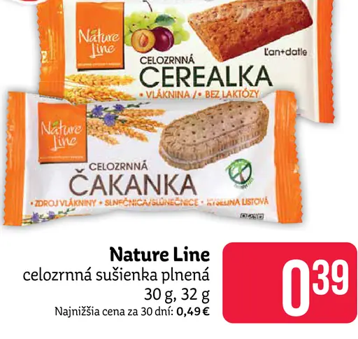 Nature Line celozrnné sušienky