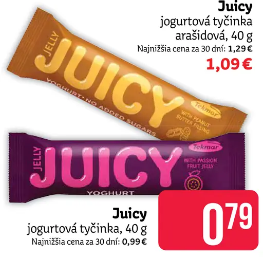 Juicy jogurtová tyčinka arašidová